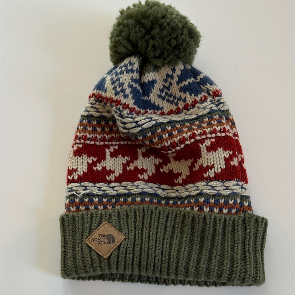 The North Face Unisex Fair Isle Fourleaf Pom Beanie